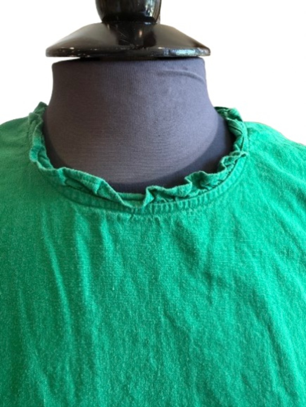 LOFT Bright Green Ruffle-Trim Tank - Picture 4 of 5
